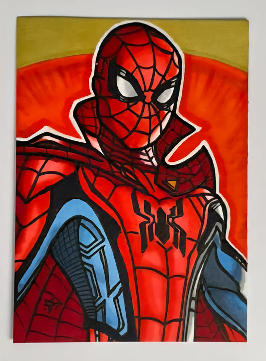 CUSTOM CARD ART SPIDER-MAN WITH CAPE