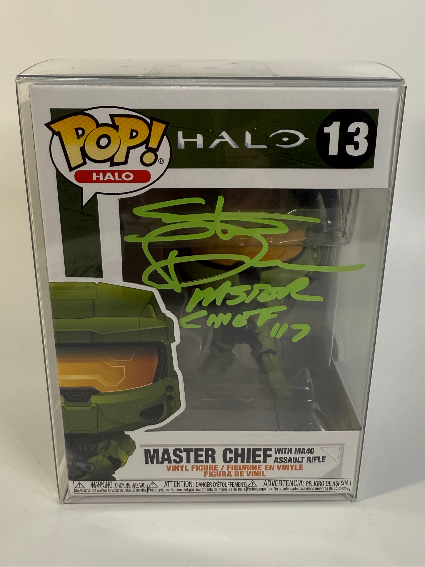 Pop Halo Halo Master Chief With MA40 Assault Rifle #13 Signed