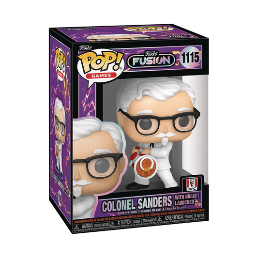 (PRE-ORDER) POP AD ICONS FUNKO FUSION KFC COLONEL SANDERS WITH NUGGET LAUNCHER WITH CHASE FIG