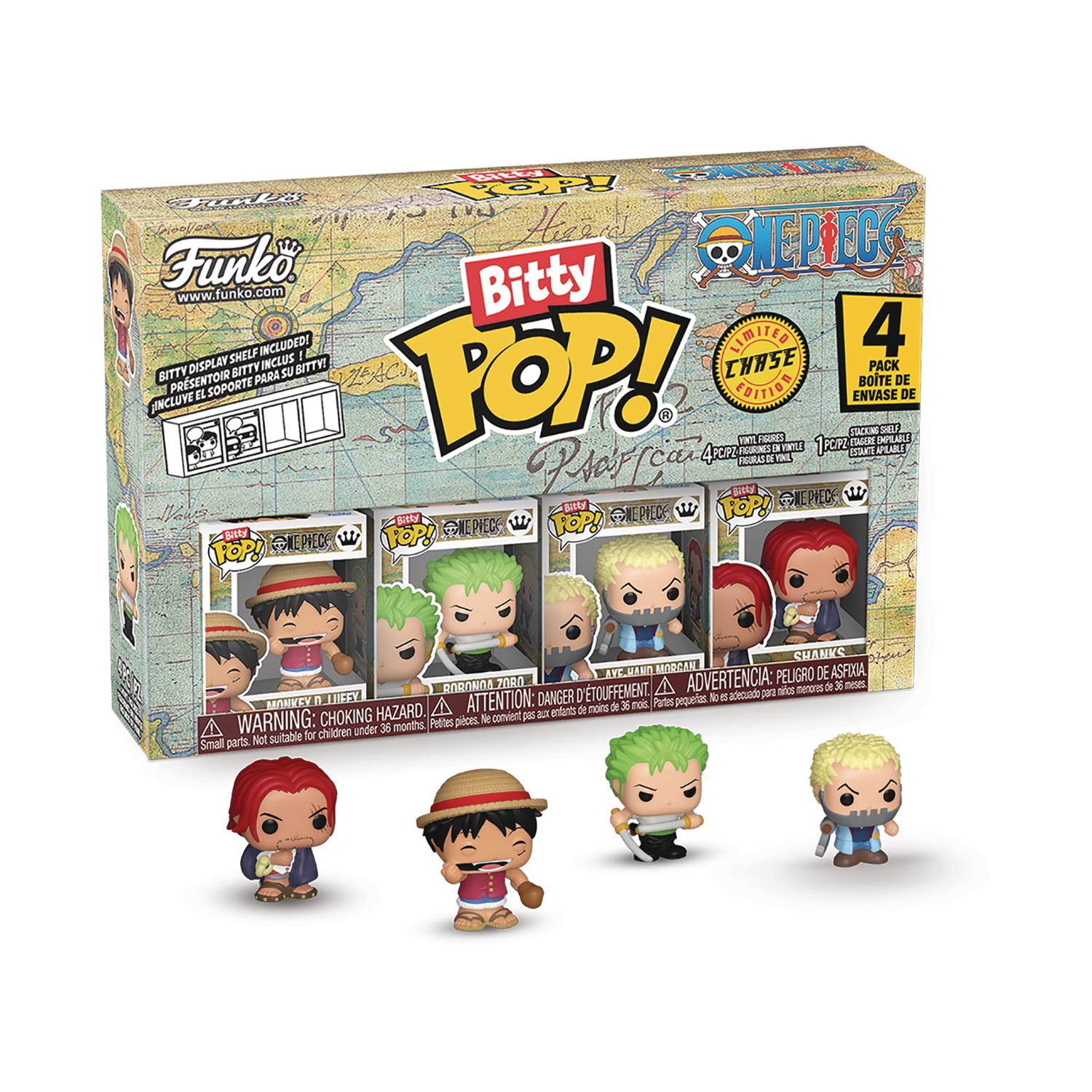 BITTY POP ONE PIECE LUFFY 4 PACK