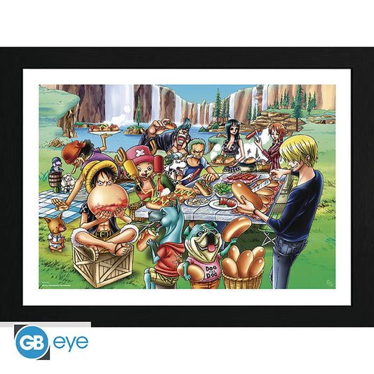 (PRE-ORDER) ONE PIECE HOT DOG PARTY FRAMED PRINT