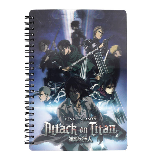 (PRE-ORDER) ATTACK ON TITAN GROUP 3D EFFECT NOTEBOOK