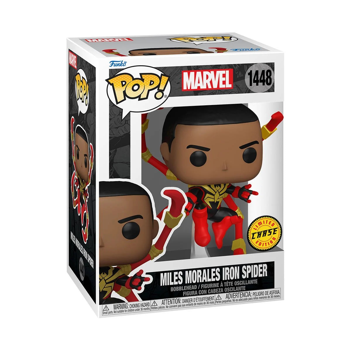 Pop Marvel Miles Morales Iron Spider Funko Pop! Vinyl Figure #1448 Chase