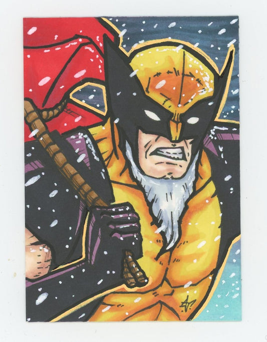 Christmas Marvel Wolverine Custom Art Card