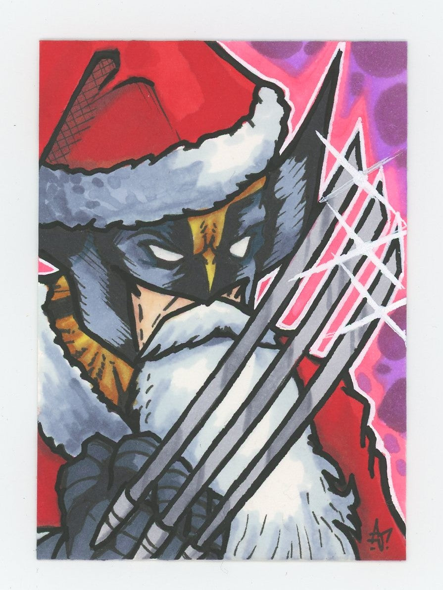 Christmas Marvel Wolverine "Santa" Custom Art Card