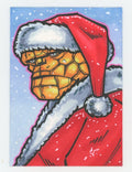 Marvel Fantastic Four Christmas The Thing Custom Art Card
