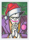DC The Joker Christmas Custom Art Card