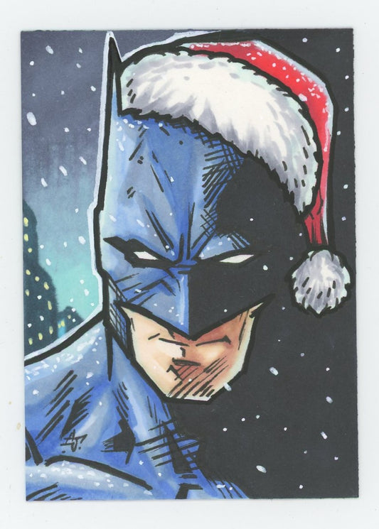 DC Batman Christmas Custom Art Card