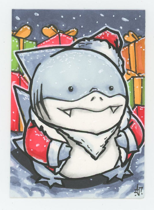 Marvel Jeff The Shark Christmas Custom Art Card