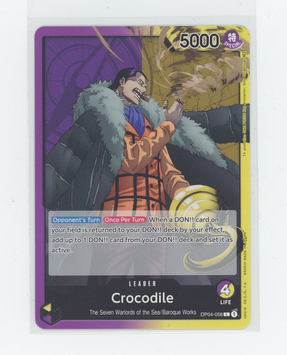 One Piece Card Game - Crocodile(L) - OP04-058