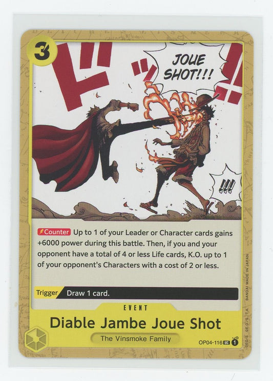 One Piece Card Game - Diable Jambe Joue Shot(UC) - OP04-116