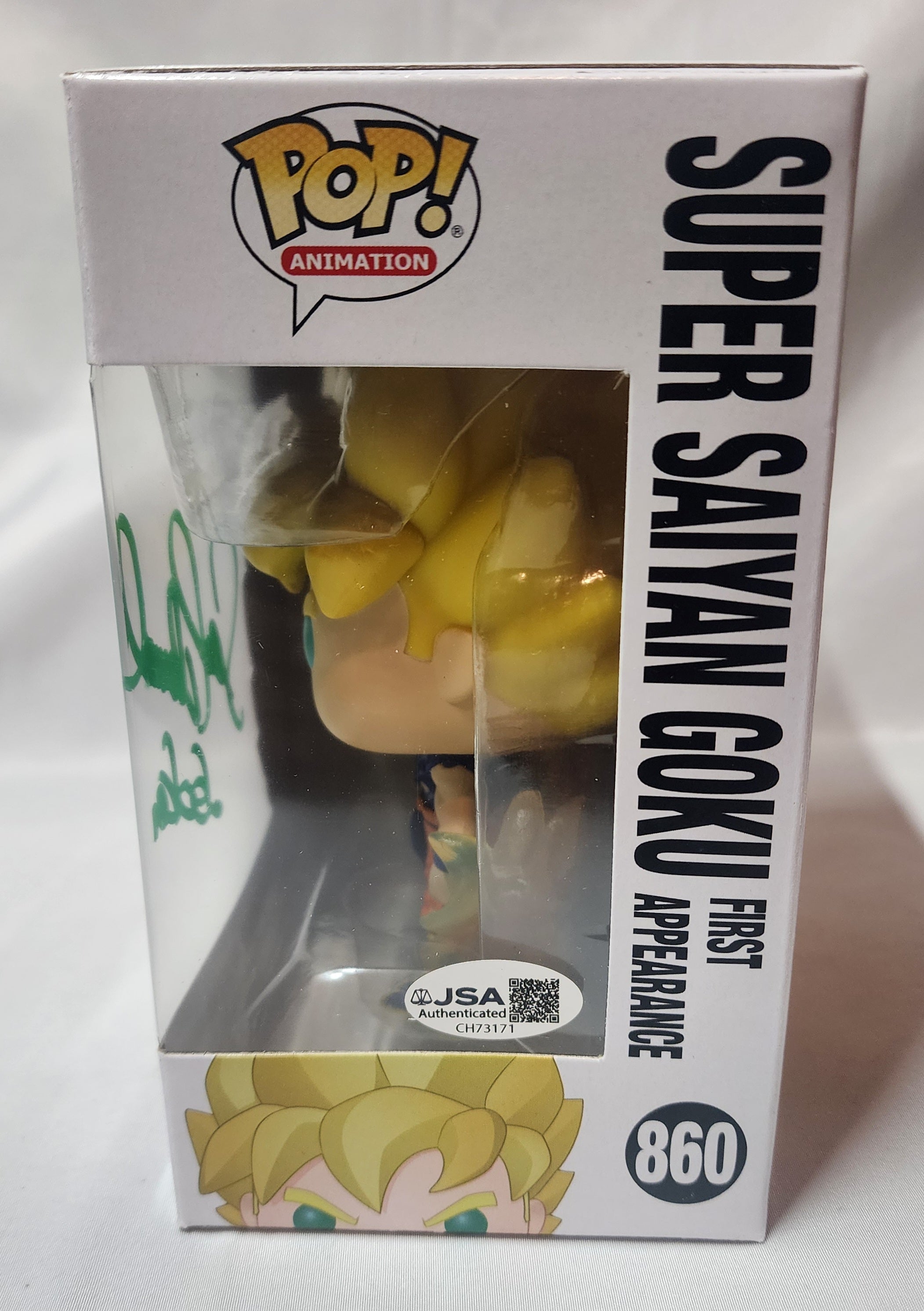 Pop Animation Dragon Ball Z Super Saiyan Goku #860 Signed