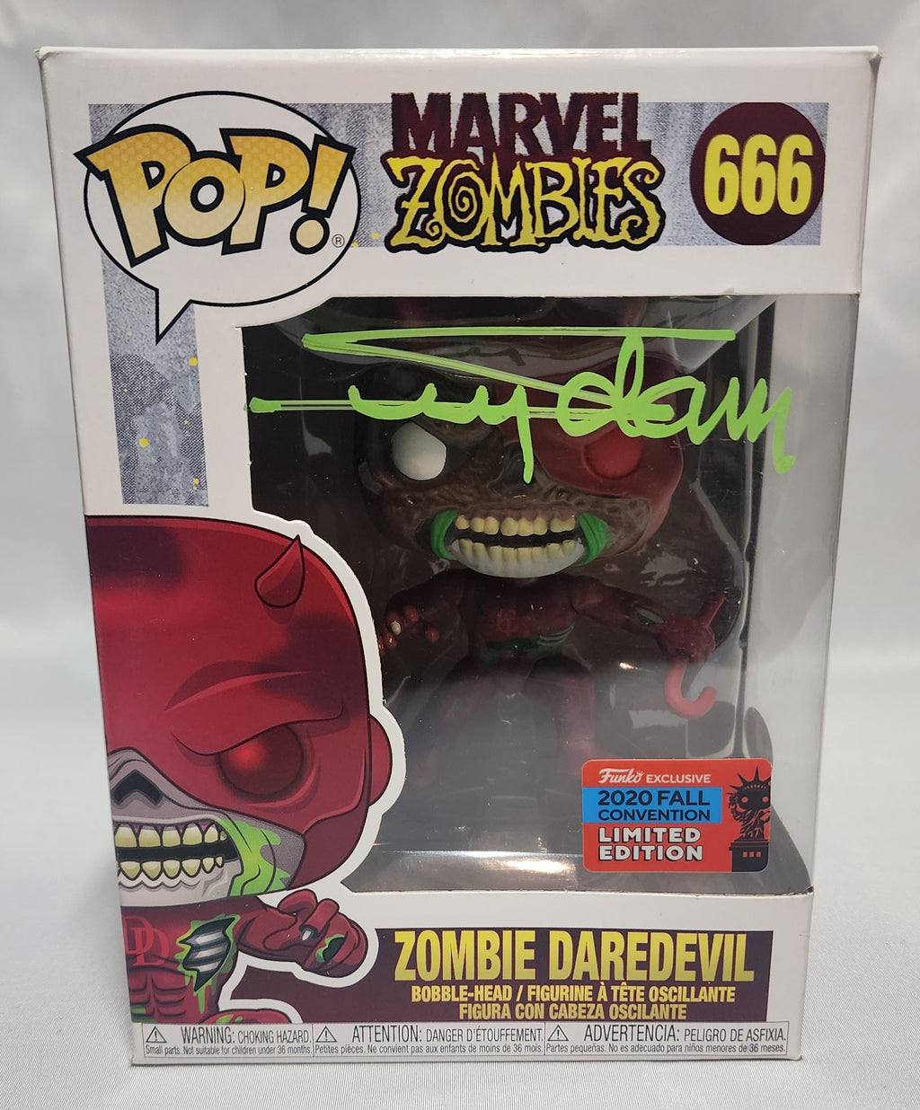 Pop Marvel Zombies Zombie Daredevil #666 2025 Fall Convention Limited Edition Signed