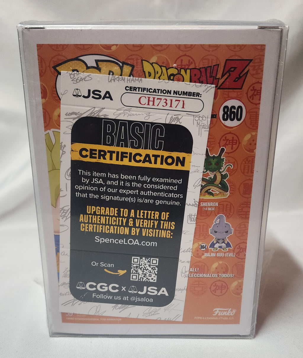 Pop Animation Dragon Ball Z Super Saiyan Goku #860 Signed