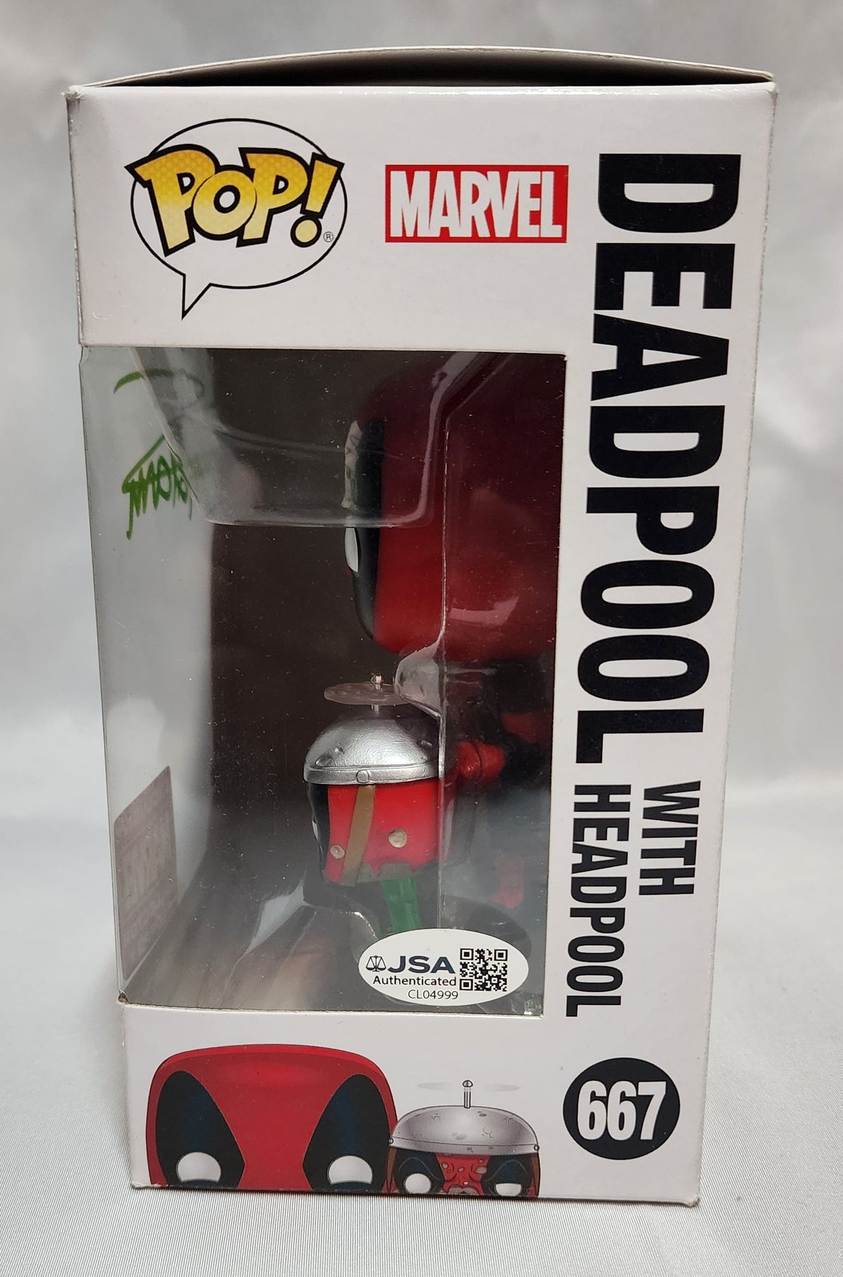 Pop Marvel Zombies Deadpool With Headpool #667 Exclusive Marvel Collection Corps Signed