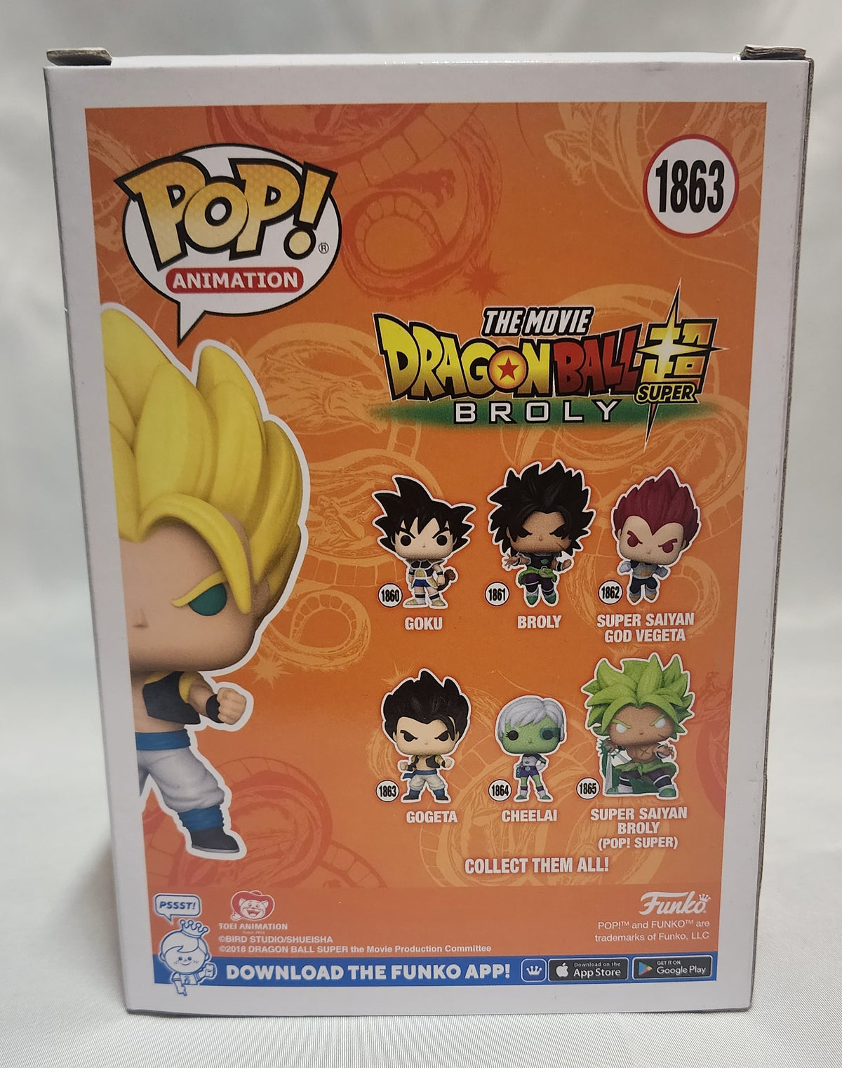 Pop Animation Dragon Ball Super Broly Super Saiyan Gogeta (Charting Kidan) #1863 Chase Signed