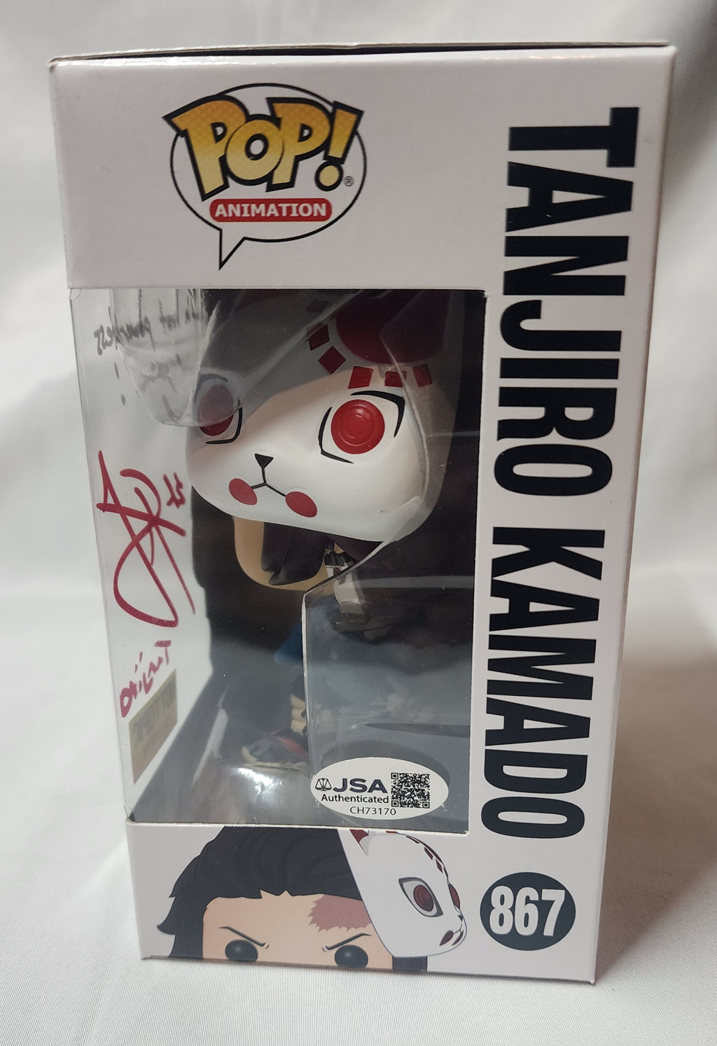 Pop Animation Demon Slayer Tanjiro Kamado #867 Hot Topic Exclusive Signed