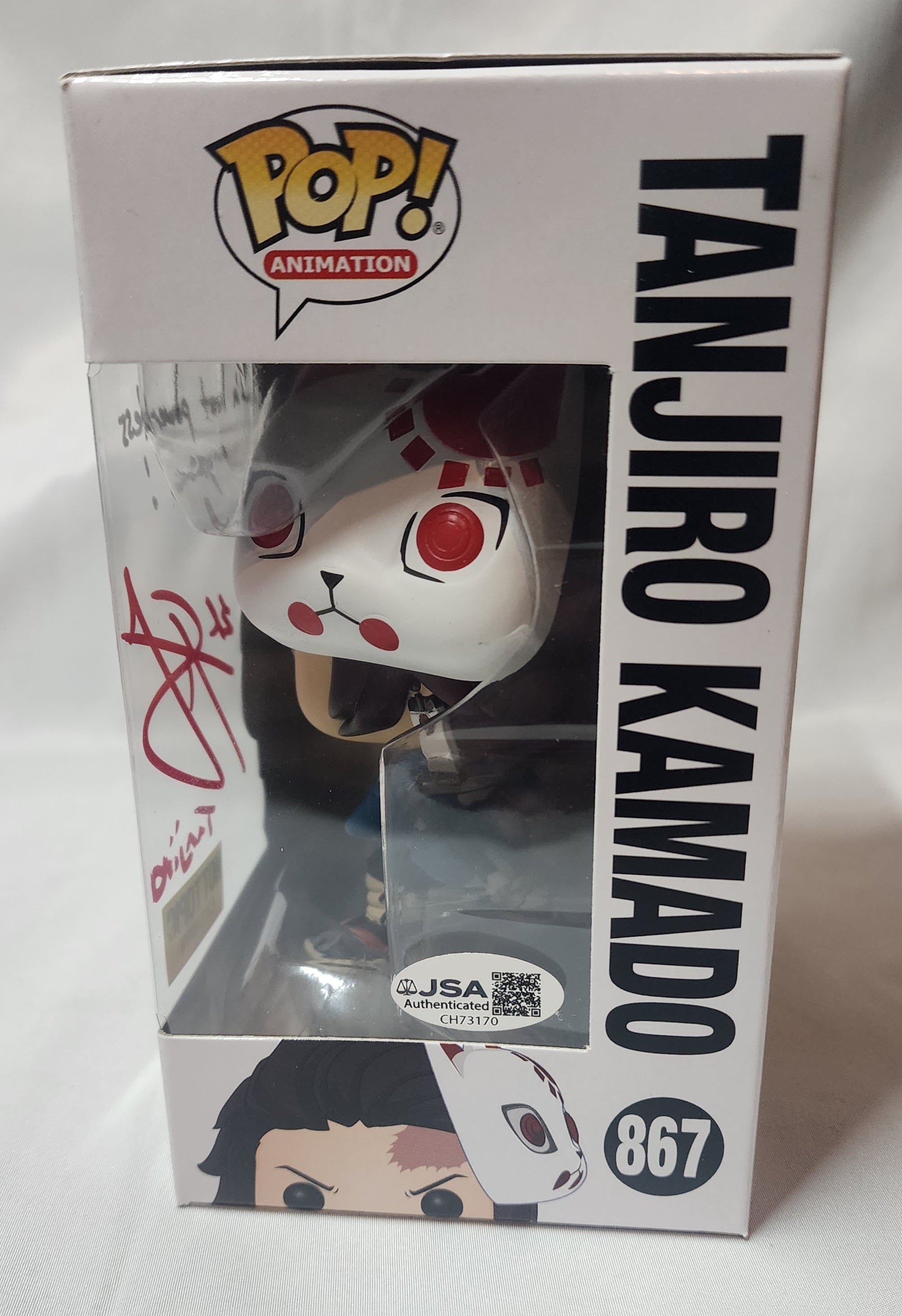 Pop Animation Demon Slayer Tanjiro Kamado #867 Hot Topic Exclusive Signed
