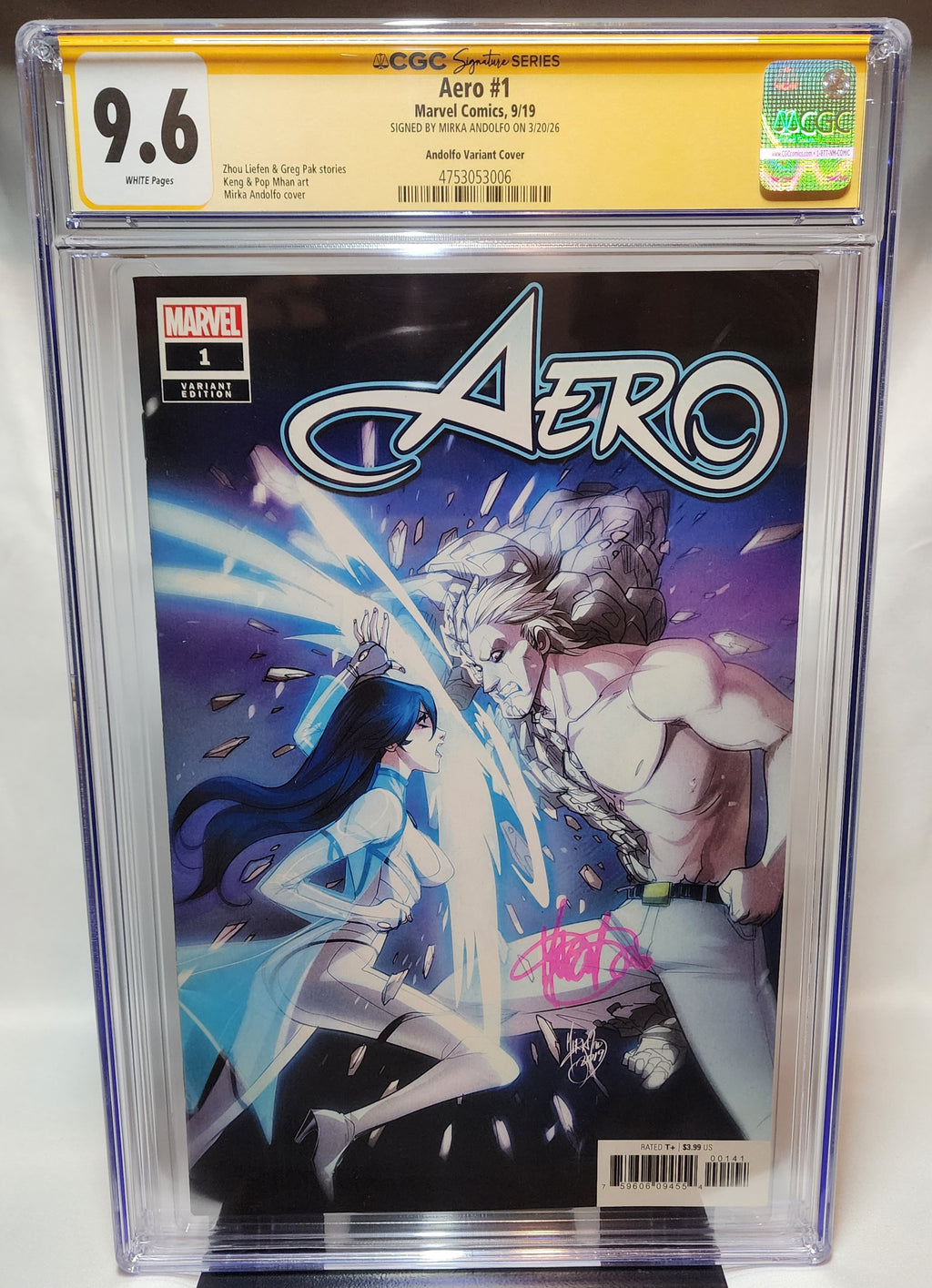Aero #1 CGC 9.6 Signature Series Signed