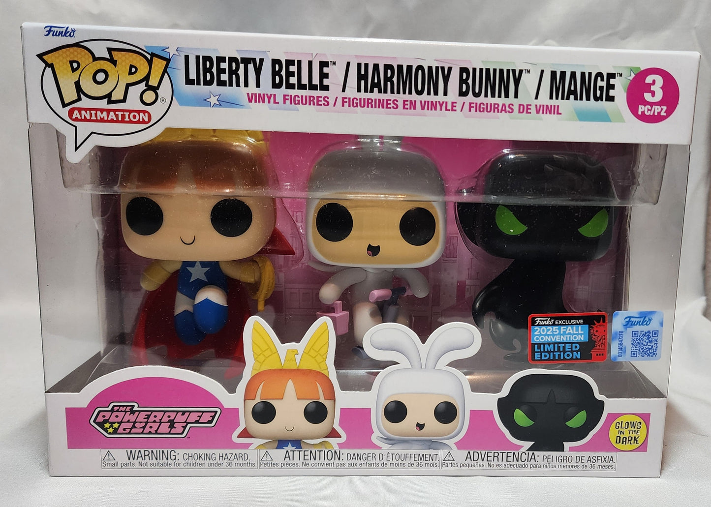 Funko Pop Animation Powerpuff Girls 3 Pack Glow In The Dark 2025 Fall Convention