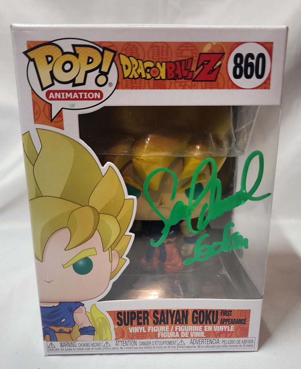 Pop Animation Dragon Ball Z Super Saiyan Goku #860 Signed