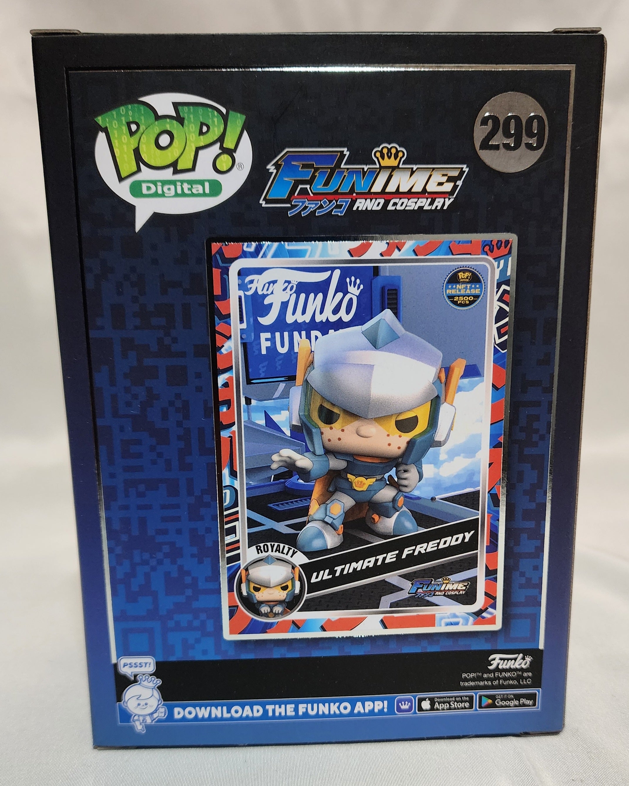 Pop Digital Funime And Cosplay Ultimate Freddy #299 Metallic NFT Limited Edition