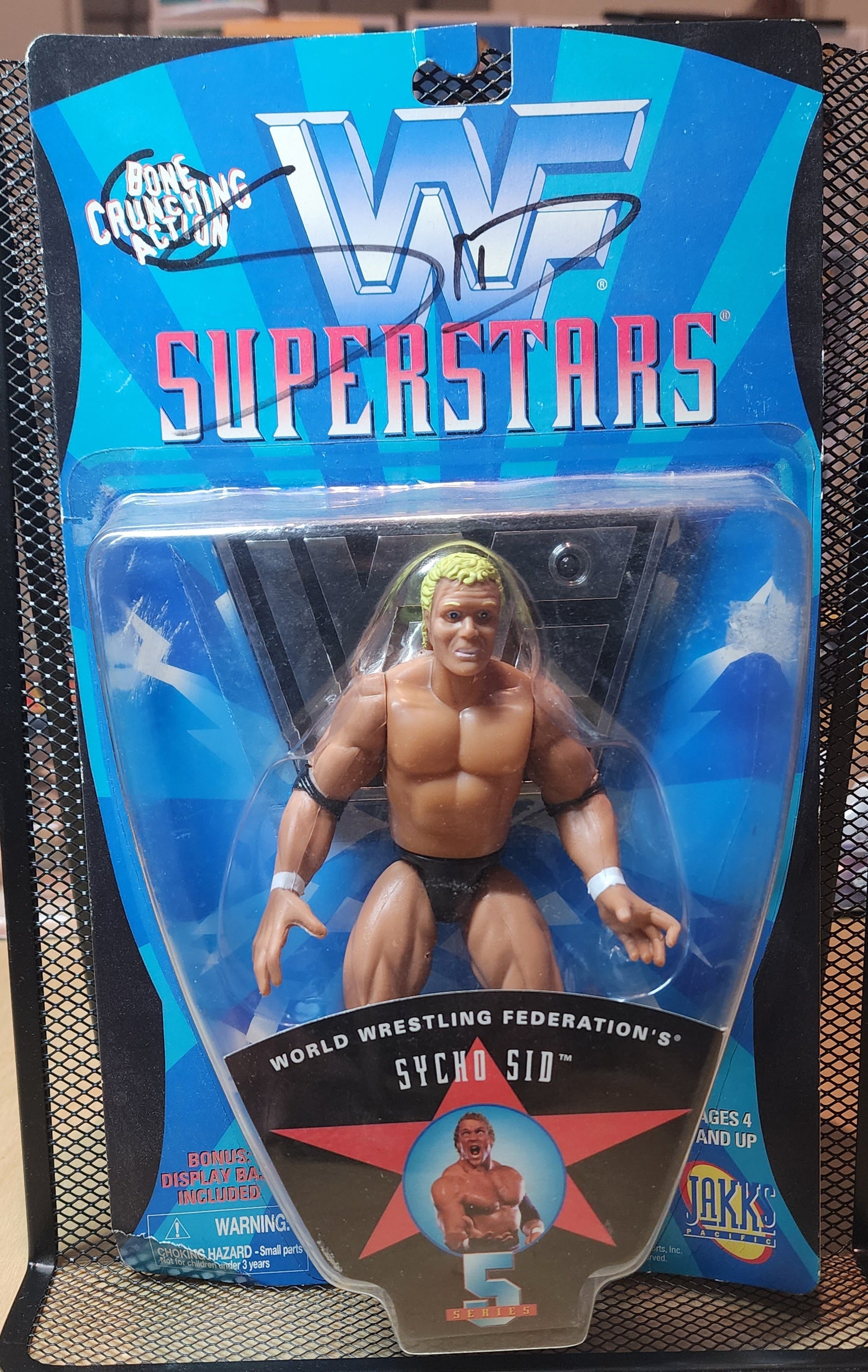 WWF Superstars Sycho Sid Action Figure Signed