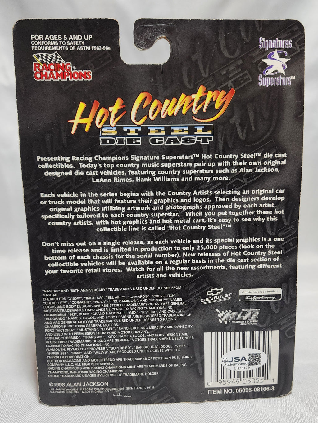 Racing Champions Alan Jackson Hot Country Steel Die Cast Vehicle
