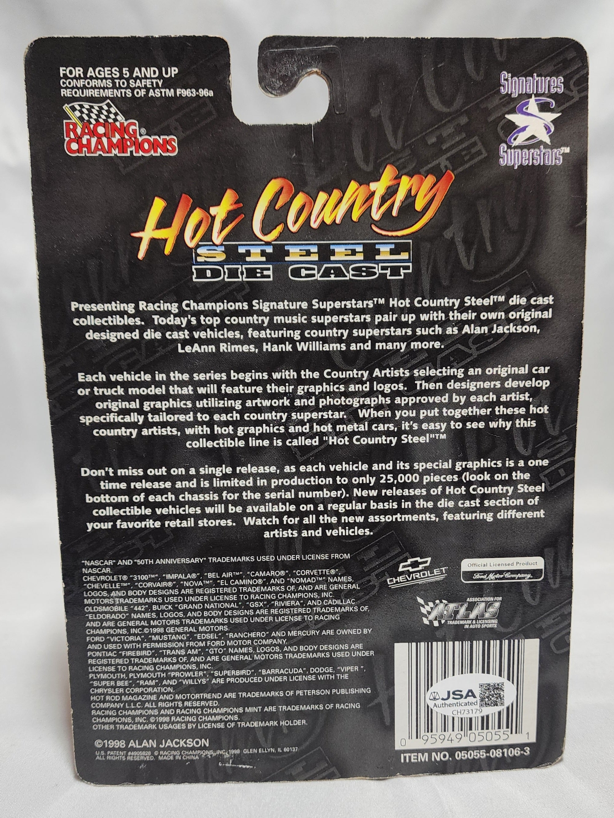 Racing Champions Alan Jackson Hot Country Steel Die Cast Vehicle