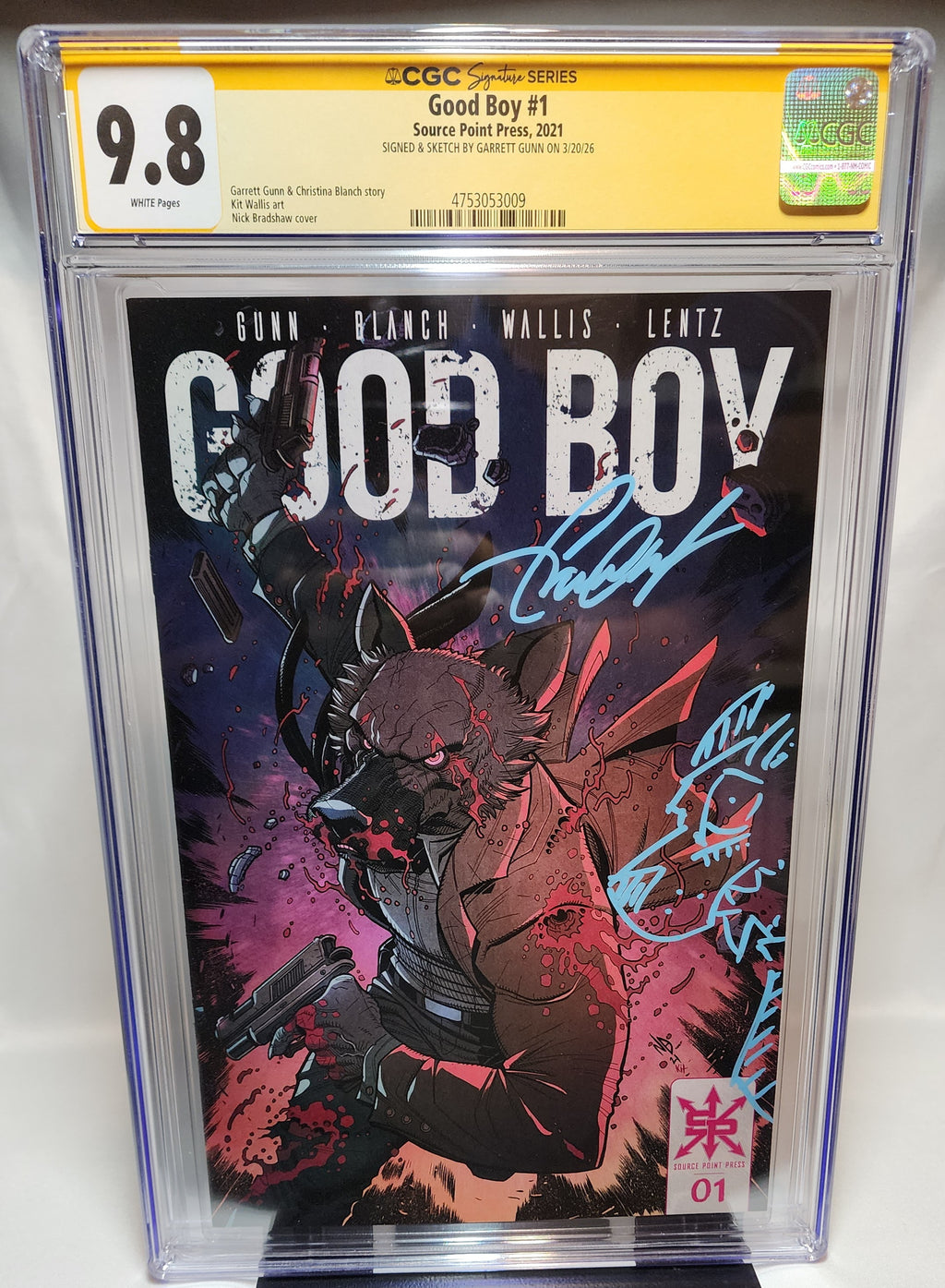 Good Boy #1 CGC 9.8 Signature Series Signed & Sketch