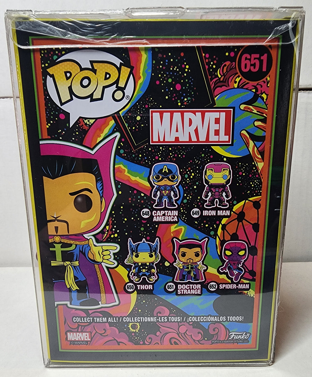 POP MARVEL DOCTOR STRANGE #651 BLACKLIGHT VINYL FIGURE
