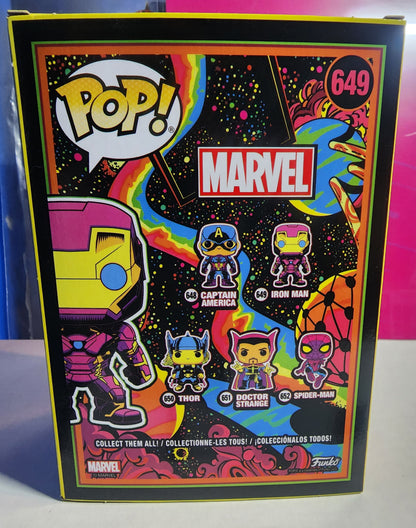 Funko POP! Marvel - Marvel Black Light - Iron Man (649) Exclusive
