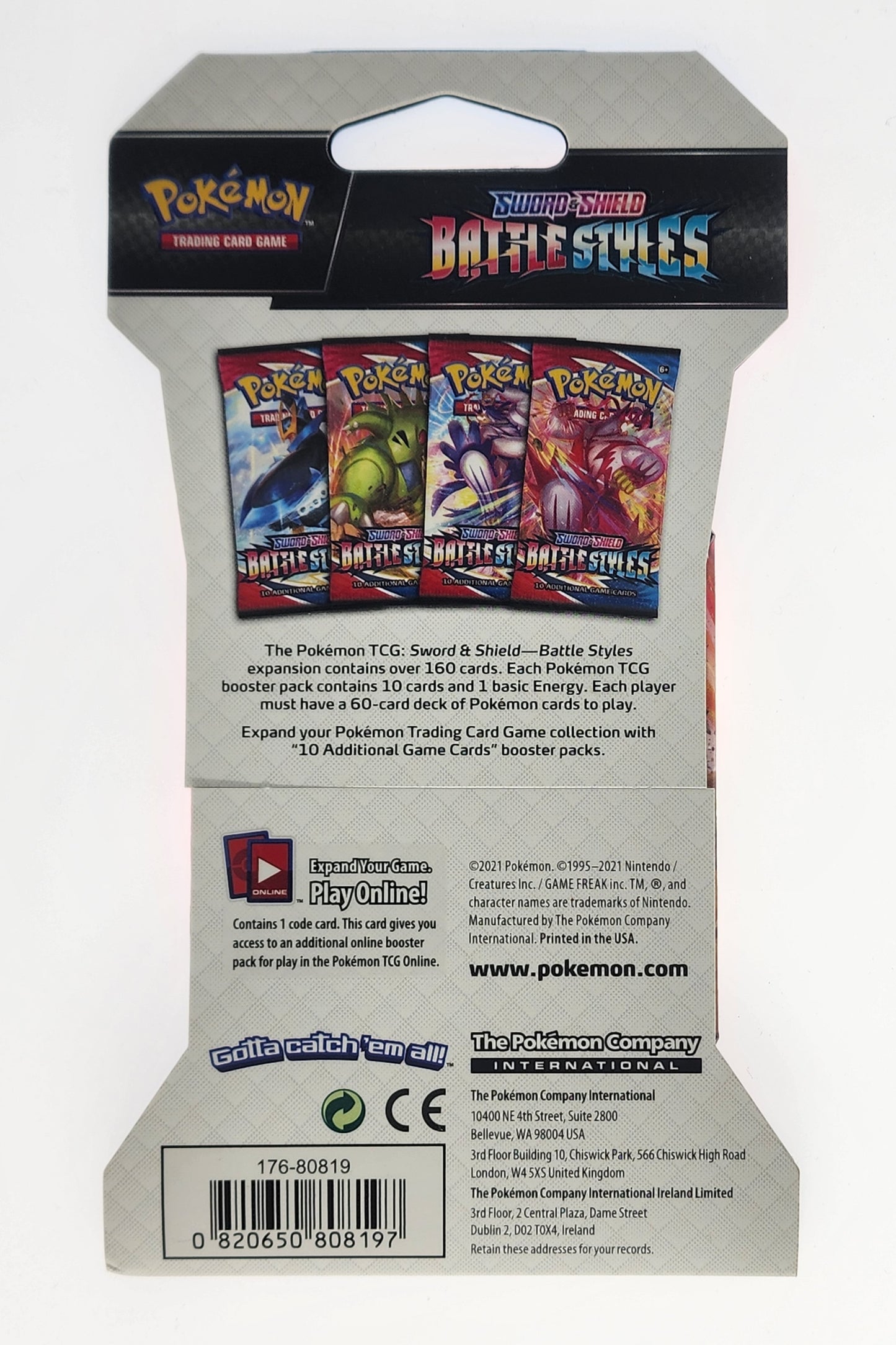 POKEMON TCG: SWORD & SHIELD BATTLE STYLES BOOSTER PACK