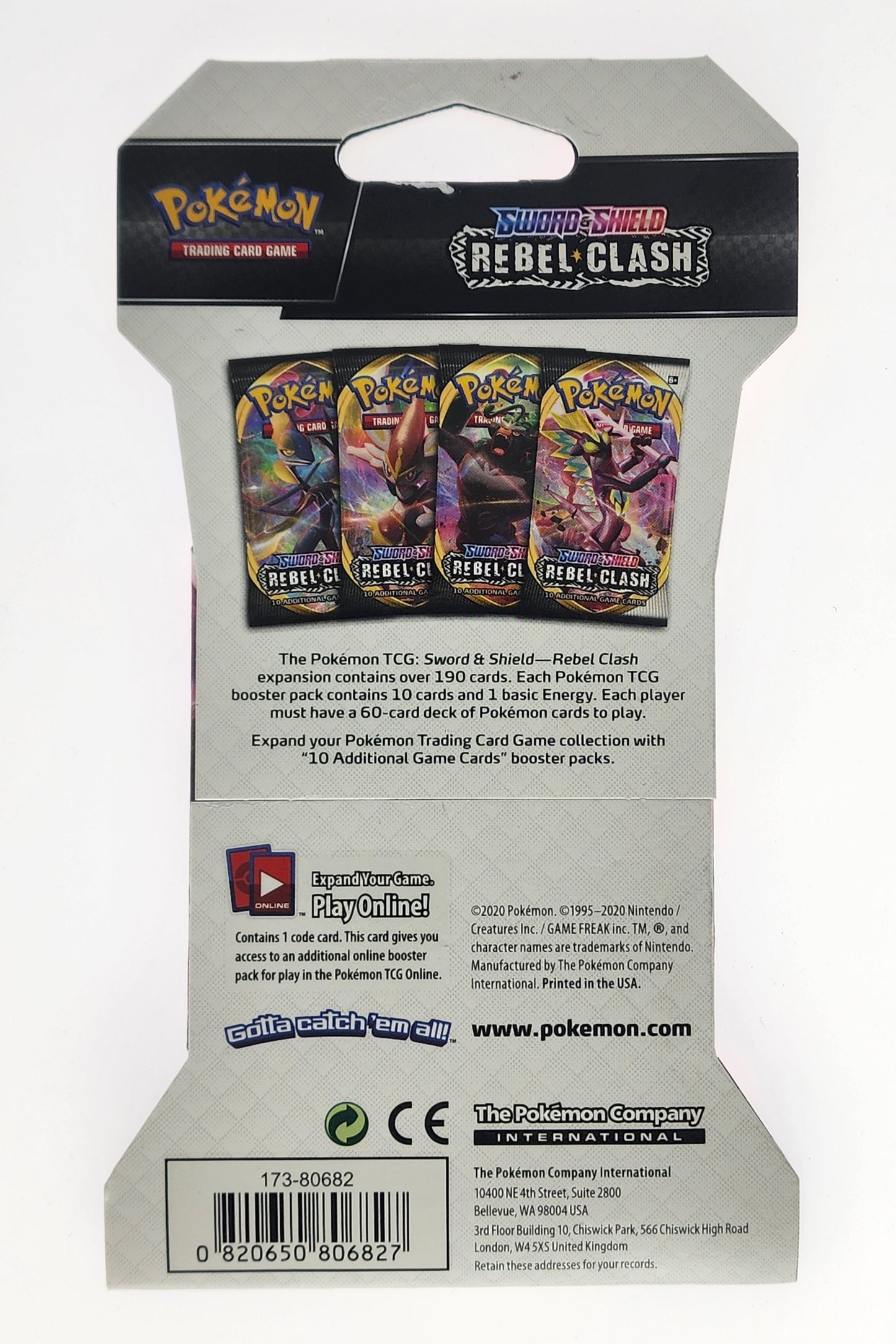 POKEMON TCG: SWORD & SHIELD REBEL CLASH SINGLE BOOSTER PACK