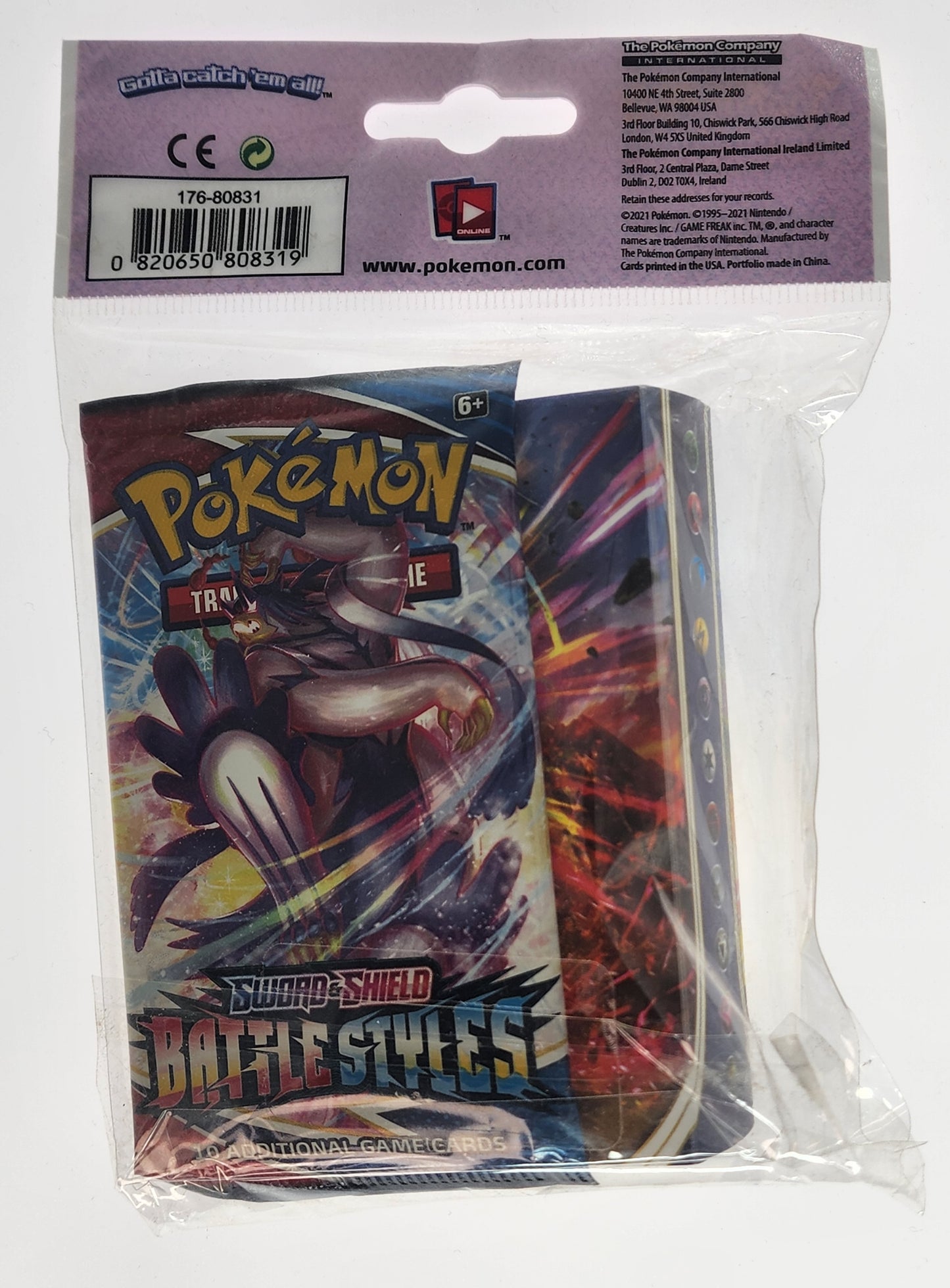 POKEMON TCG: SWORD & SHIELD BATTLE STYLES MINI PORTFOLIO WITH BOOSTER PACK