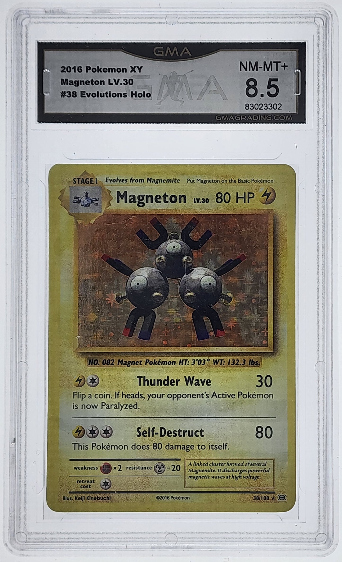 POKEMON TCG: XY MAGNETON HOLO GMA 8.5 (2016)